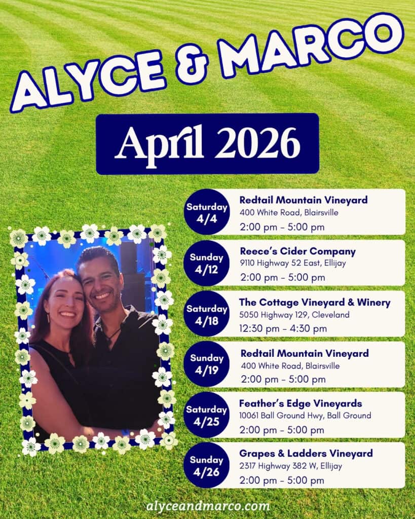 Alyce and Marco Live Shows April 2026