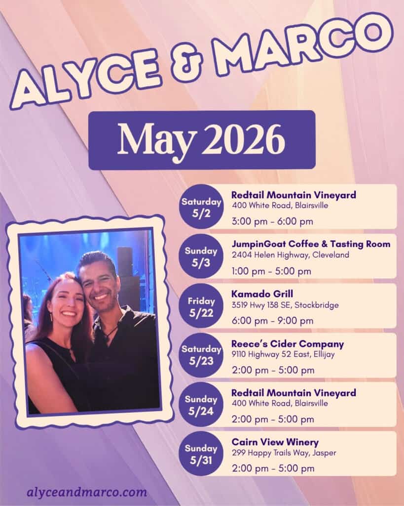 Alyce and Marco Acoustic Duo Live Shows May 2026