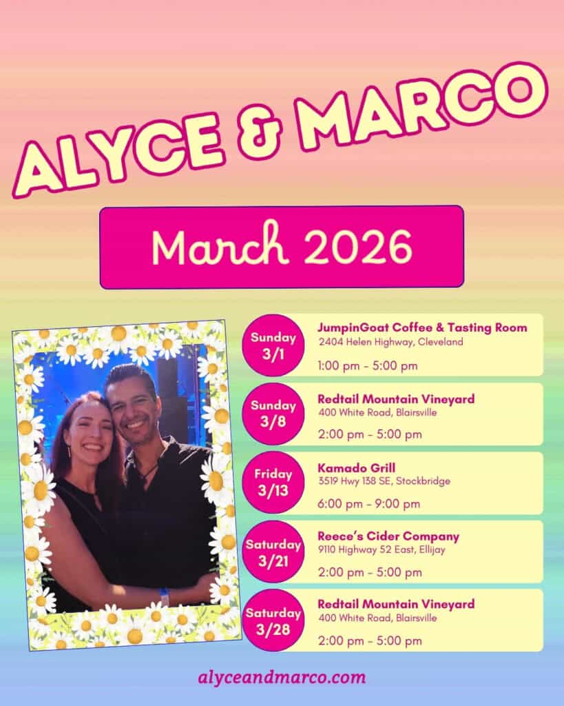 Alyce and Marco Live Shows March 2026