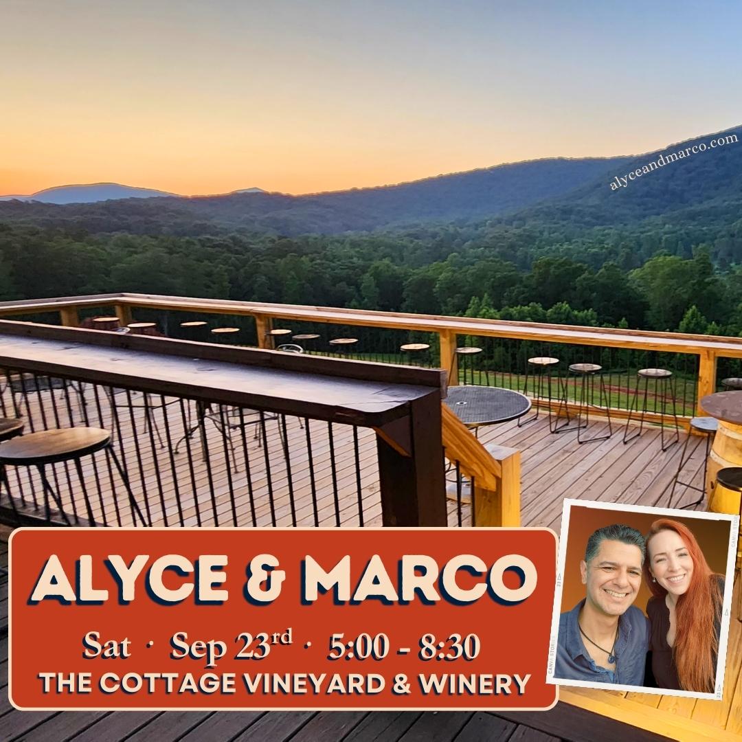 Alyce & Marco at The Cottage Vineyard & Winery on Saturday, Sep 23rd