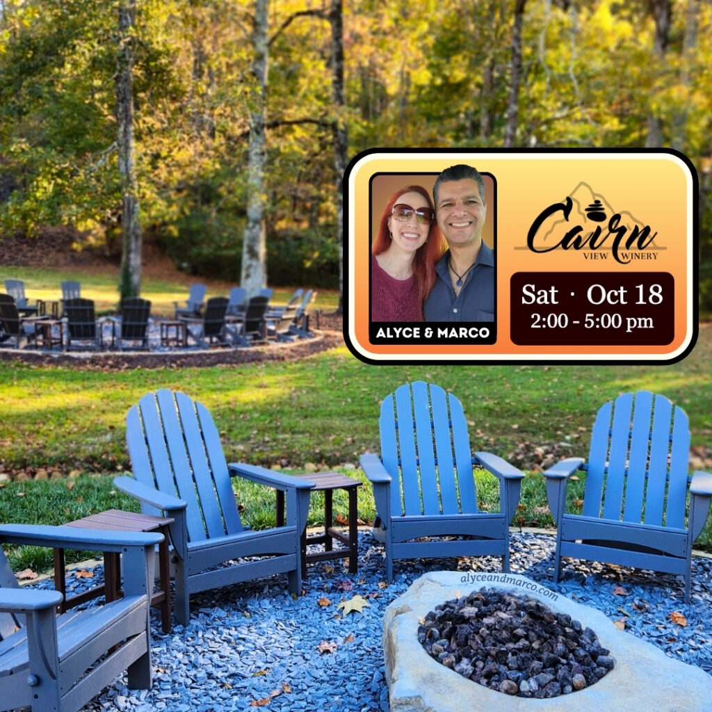 Cairn View Winery Jasper GA Live Music October 2025 by Alyce & Marco