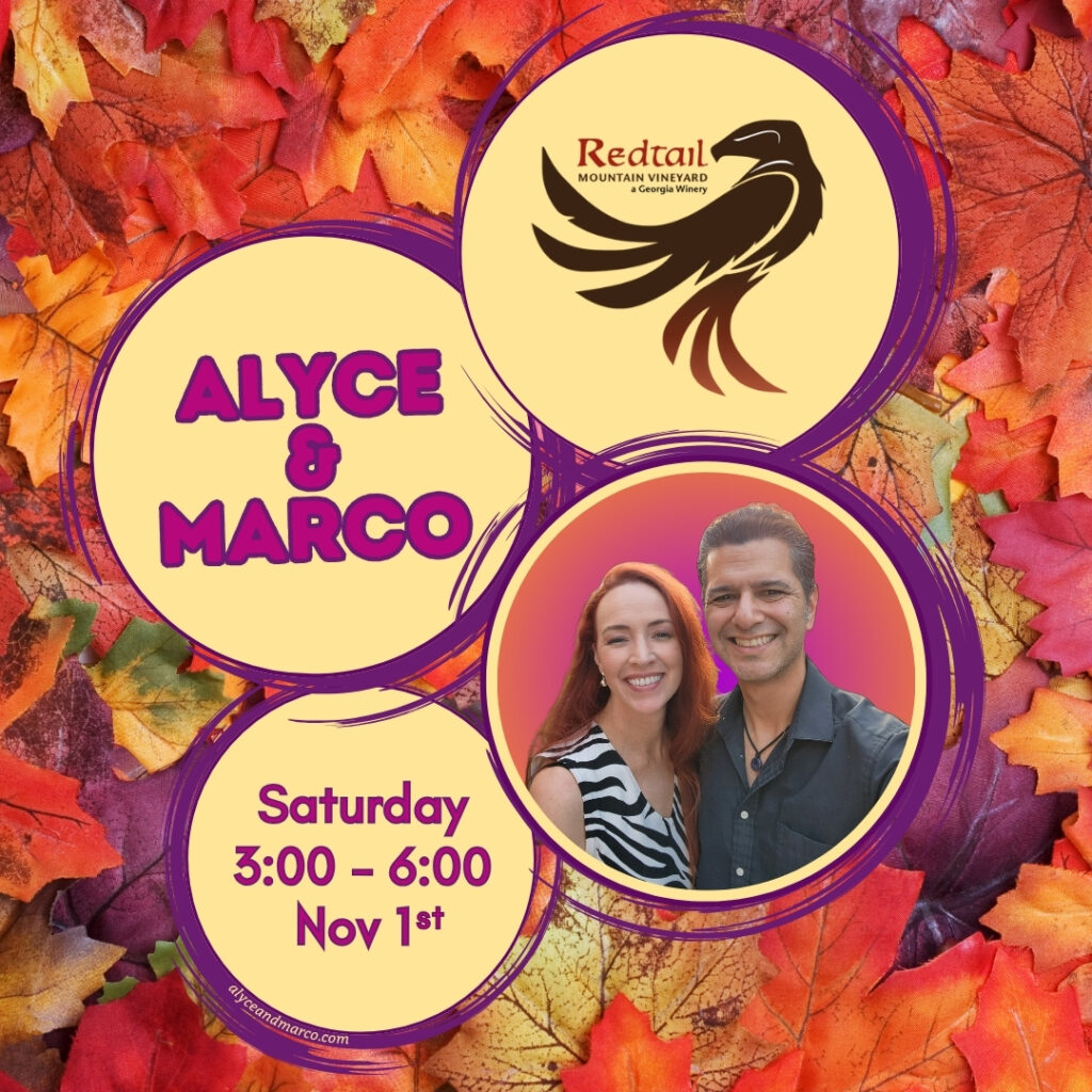 Redtail Mountain Vineyard in Blairsville Live Music November 2025 from Alyce and Marco