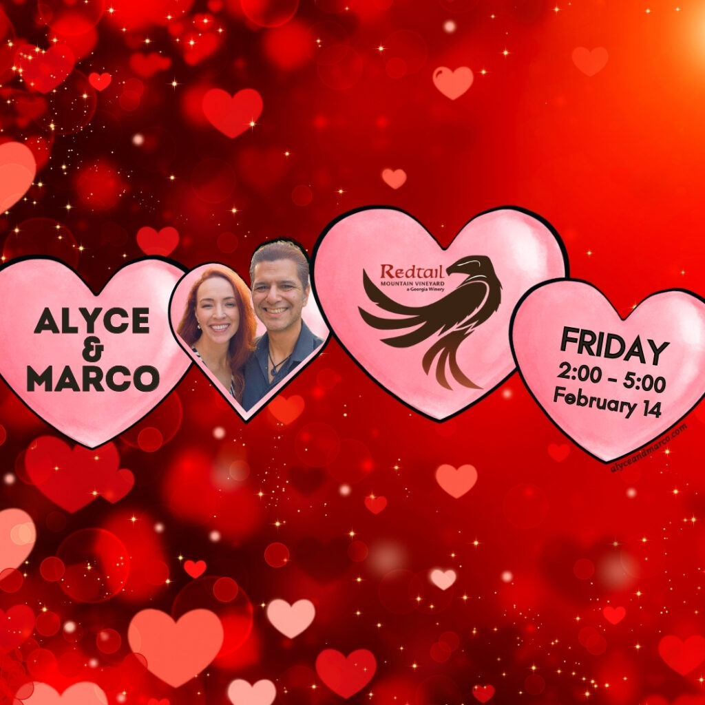 Redtail Mountain Vineyards live music on Valentines Day from Alyce and Marco on 2025-02-14 