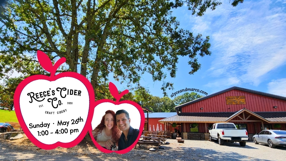 Live music from Alyce and Marco at Reece's Cider Co on May 28