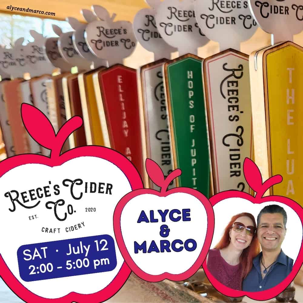 Reece's Cider Co July 2025 - Live Music from Alyce and Marco